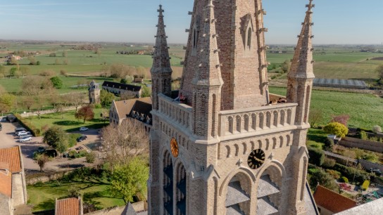 Het uitkijkpunt op de toren van de Sint-Pieterskerk. (vergroot foto)